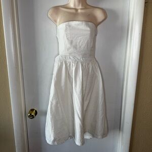 SenseMill White Strapless Dress